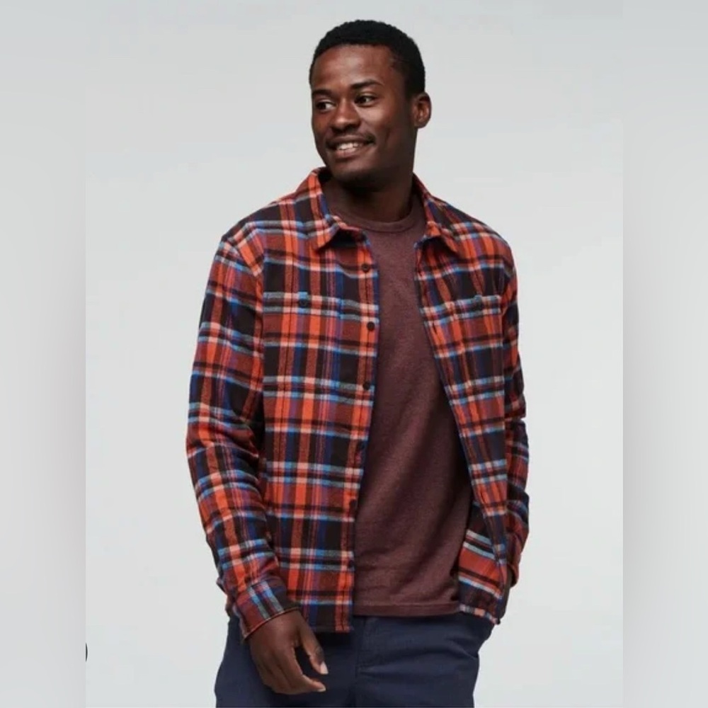 Cotopaxi Men’s Plaid Flannel Shirt jacket large button up outdoor size L